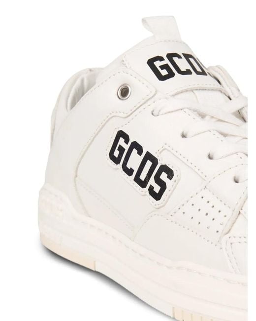 Gcds White Logo-Appliqué Sneakers