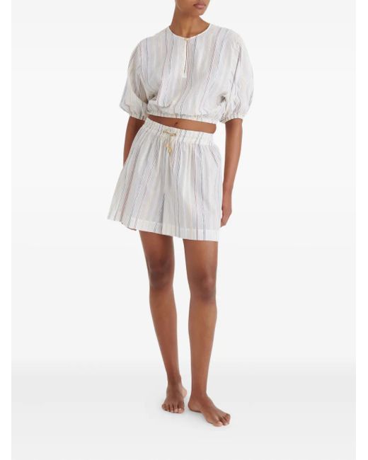 Eres White Neda Striped Shorts