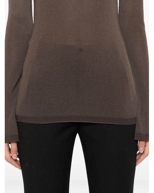 Tom Ford Brown Flared Sleeve Top