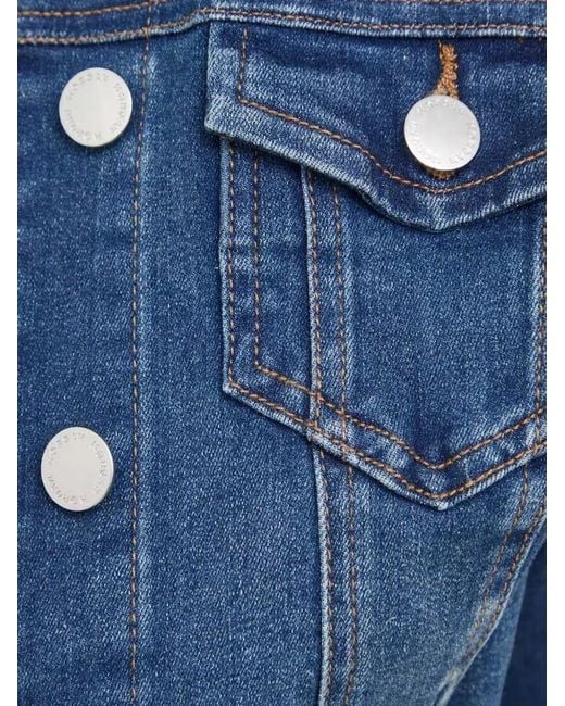Morgan Blue Button-Fastening Denim Jacket