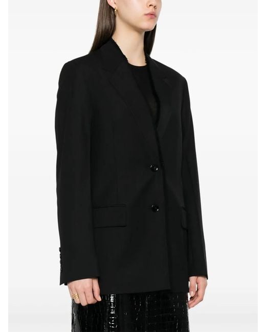 Totême  Black Wool Single-Breasted Jacket