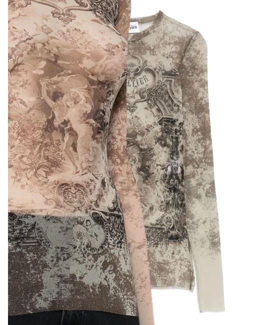 Top de malla Jean Paul Gaultier de color Brown