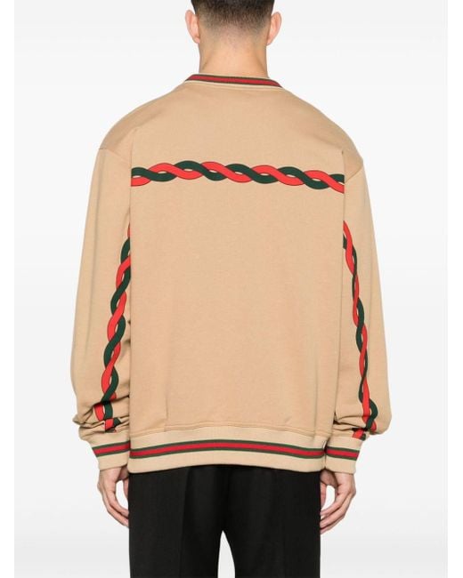 Gucci Sweatshirt mit Torchon-Motiv in Natural für Herren