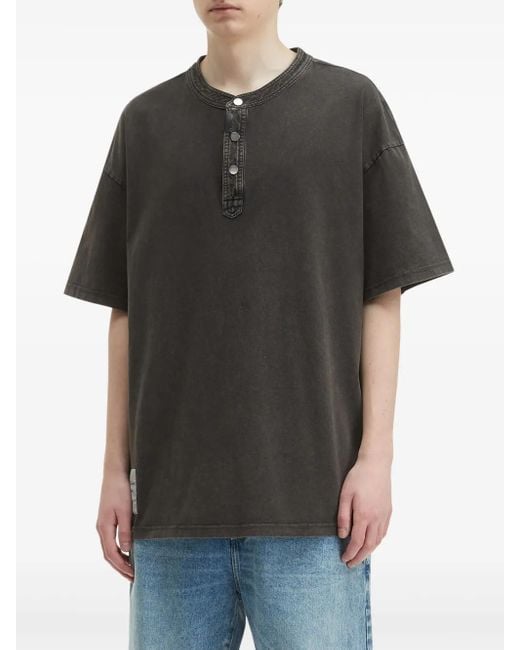 Camiseta oversize con detalle de botones Musium Div. de hombre de color Black