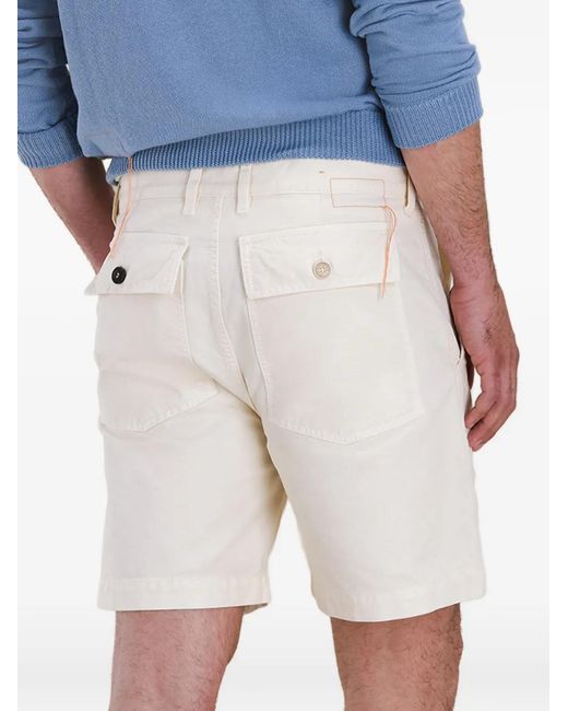 Fortela White Rebelt Pocket Bermuda Shorts for men