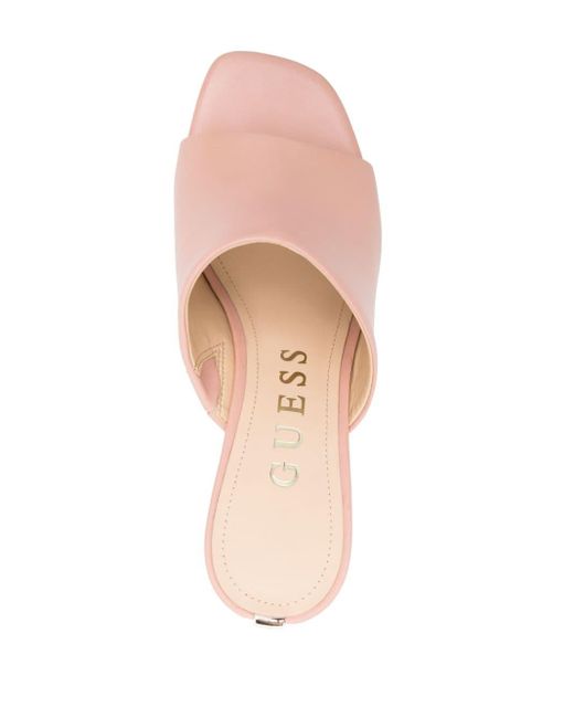 Guess USA Pink Keila 95mm Leather Mules