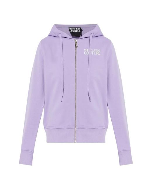 Versace Jeans Couture Purple Zip-Up Sweatshirt