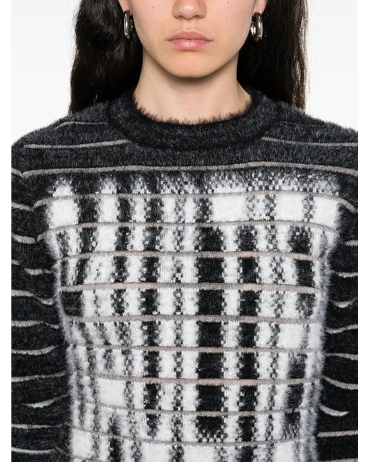 Jean Paul Gaultier Trui Met Intarsia Logo in het Black