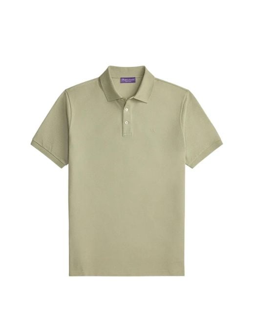 Ralph Lauren Green Logo-Embroidered Cotton Polo Shirt for men