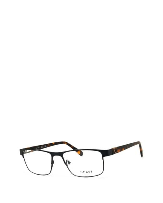 Guess Gray Rectangle-Frame Glasses for men