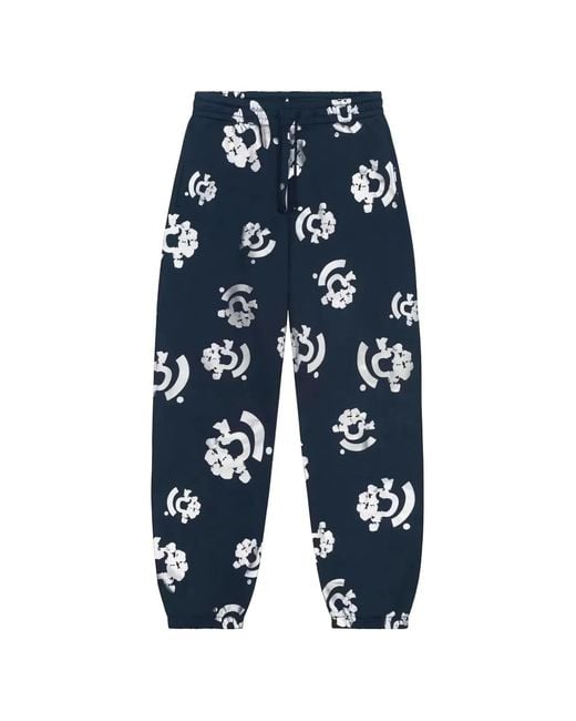 DENIM TEARS Blue Bstroy Tears Graphic Track Pants for men