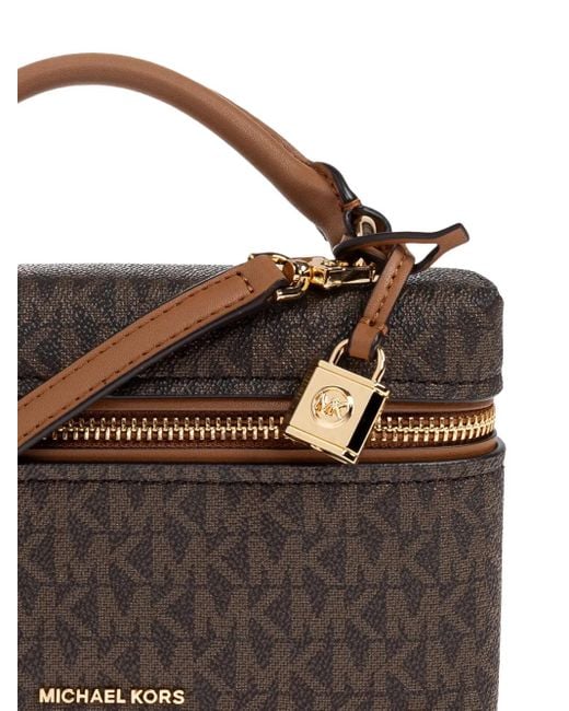 MICHAEL Michael Kors Brown Extra-Small Jana Monogram-Logo Crossbody Bag