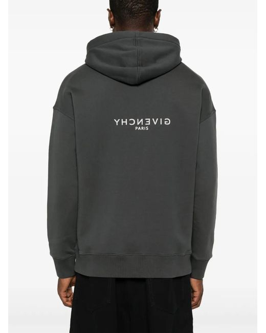 Givenchy Black Logo-Print Hoodie for men