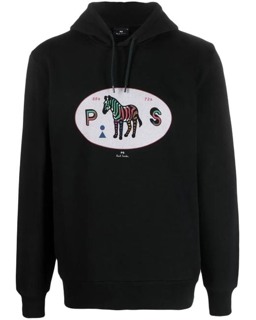 メンズ Paul Smith グラフィック パーカー Black