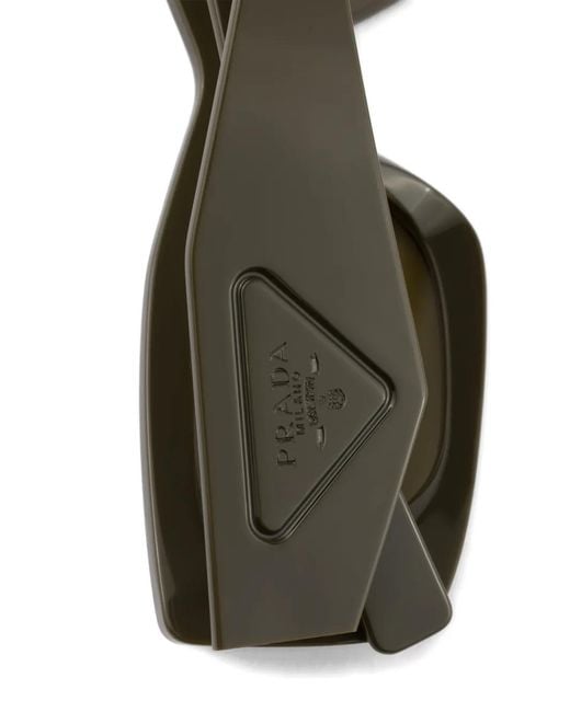 Prada Green Sunglasses With Triangle Logo