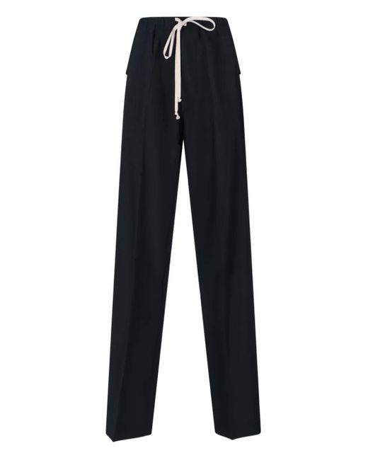 Rick Owens Black Drawstring Trousers