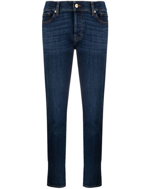 7 For All Mankind Blue Slim-fit Jeans