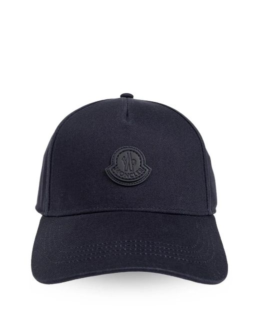Moncler Blue Gabardine Cotton Baseball Cap for men