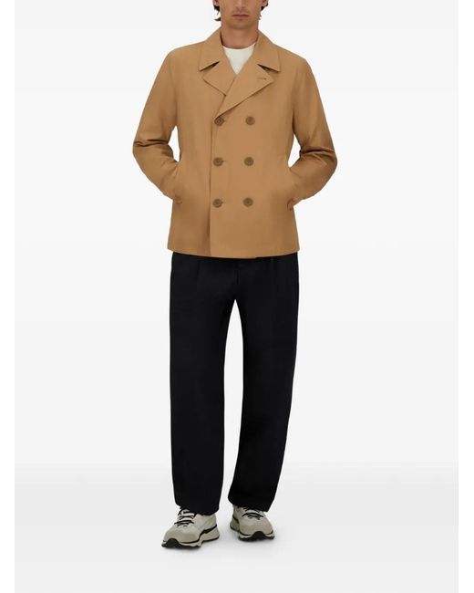 Herno Brown Dean Pea Coat for men
