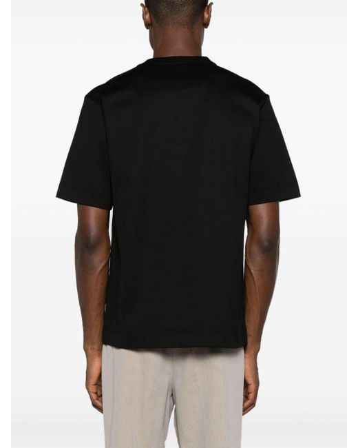 Fendi T-Shirt mit Logo-Patch in Black für Herren