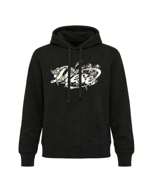 DIESEL Black Logo-Print Drawstring Hoodie