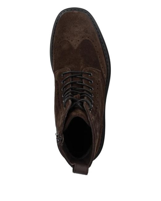 Gant Brown Lace-Up Wingtip Boots for men