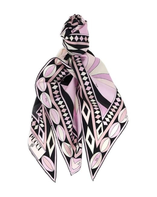 Fular de seda estampado Emilio Pucci de color White