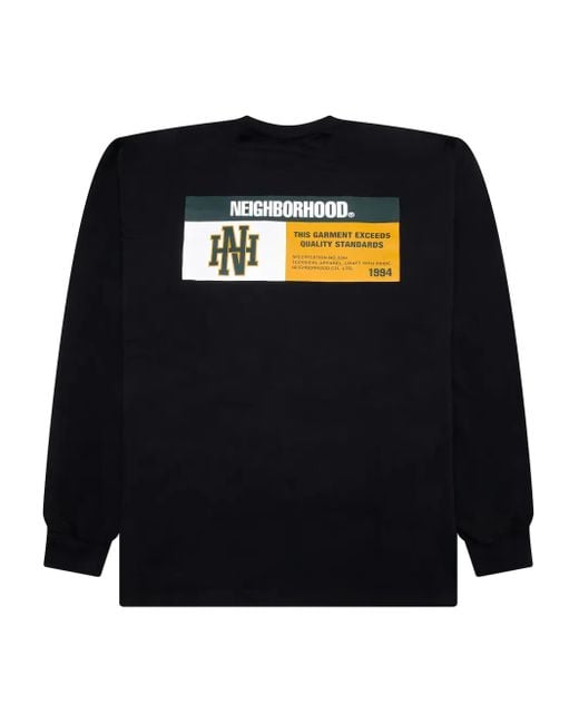 Neighborhood Black Logo-Print T-Shirt for men
