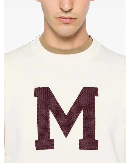 Moncler Natural Pull À Patch Logo for men