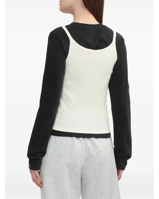 AAPE BY A BATHING AP White Spaghetti-Strap Top