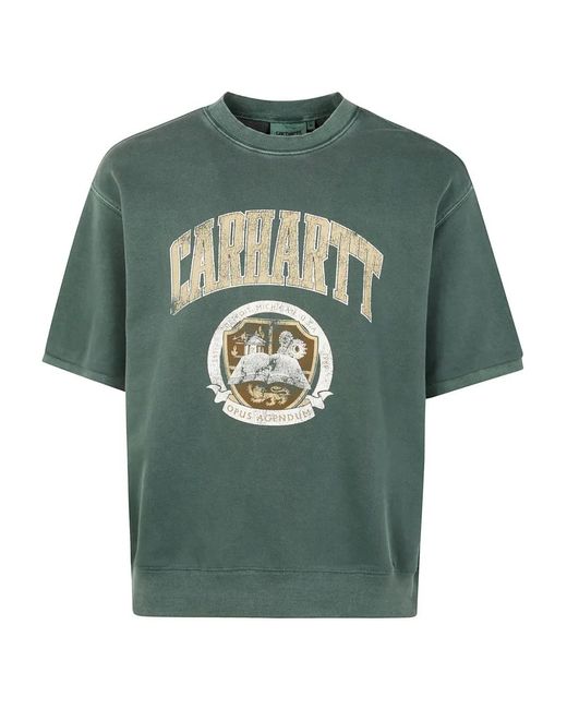 Carhartt Green Logo-Print T-Shirt for men