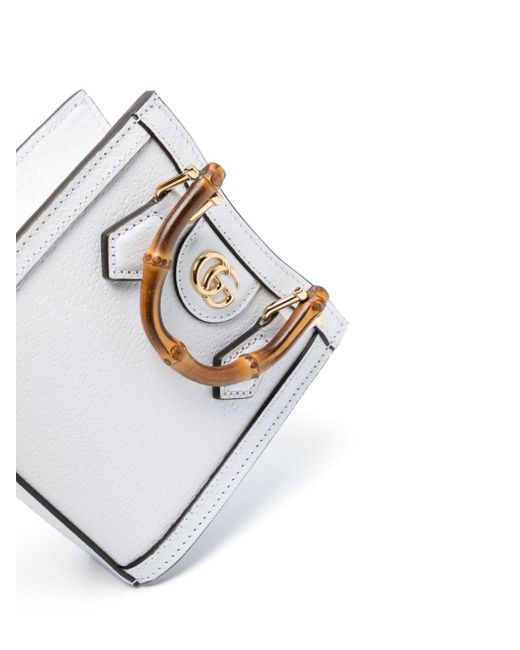 Gucci White Diana Leather Mini Bag