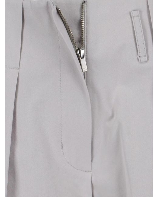 Low Classic Gray Pleated Shorts
