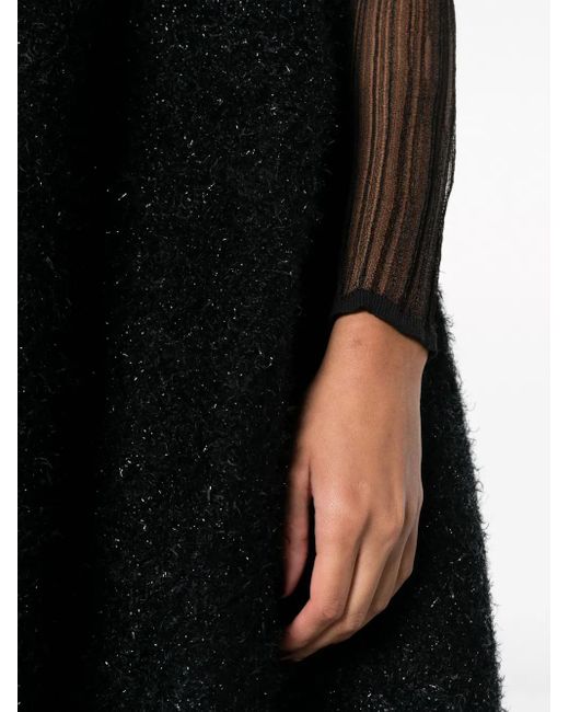 CFCL Black Semi-Sheer Midi Dress