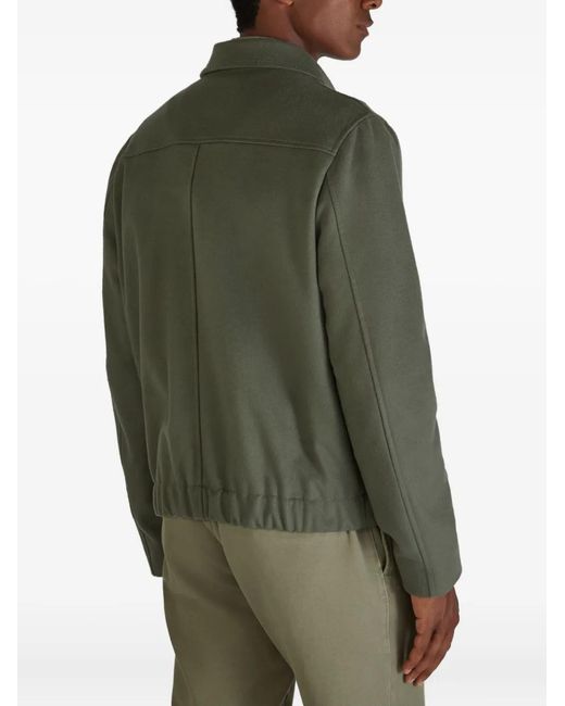 Montedoro Green Zip Bomber Jacket for men