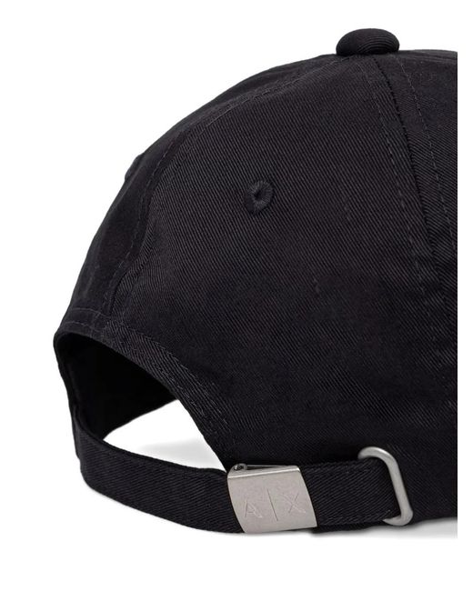 ARMANI EXCHANGE Blue Logo-Patch Baseball Cap for men