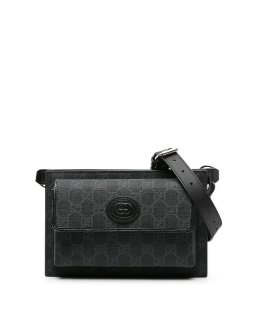 Riñonera GG con GG Entrelazada Gucci de hombre de color Black