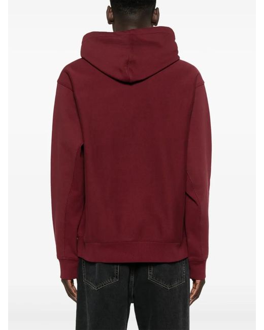Carhartt Red Cotton Sweatshirt With Logo Embroidery for men