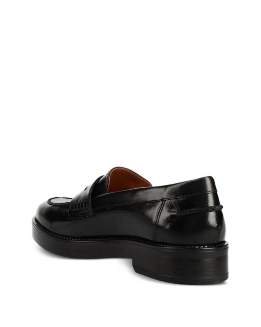 JONAK PARIS Black Mirna Leather Loafers