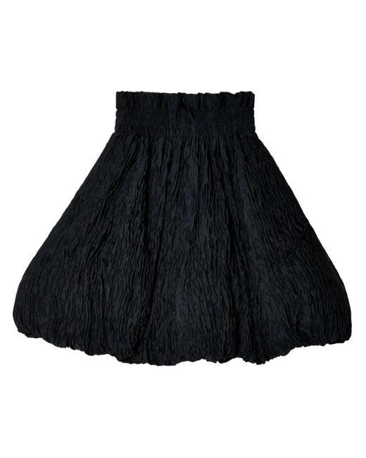 Noir Kei Ninomiya Black Crinkled A-line Miniskirt