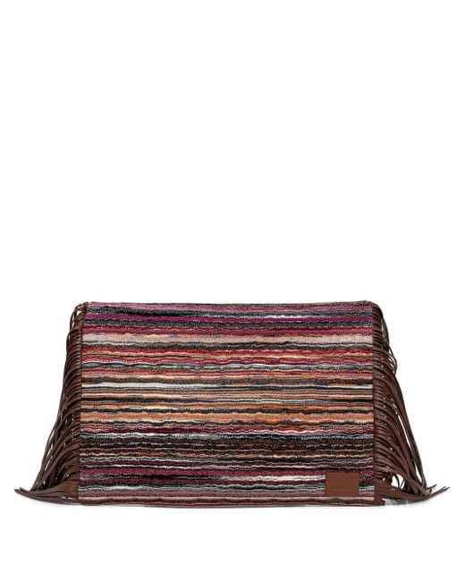 Missoni フリンジ クラッチバッグ Purple