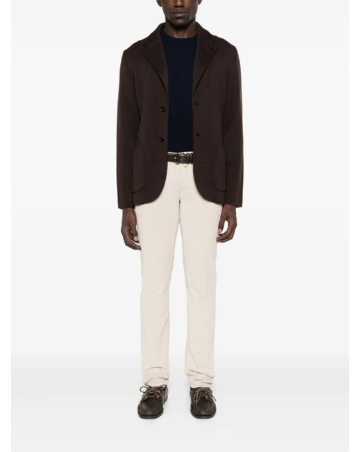 Fileria Blue Crew-Neck Cashmere Sweater for men