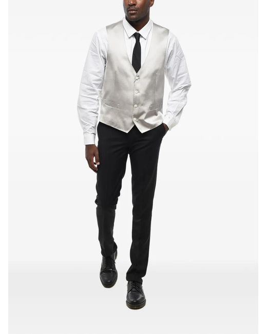 Corneliani White Satin Silk Jacket for men