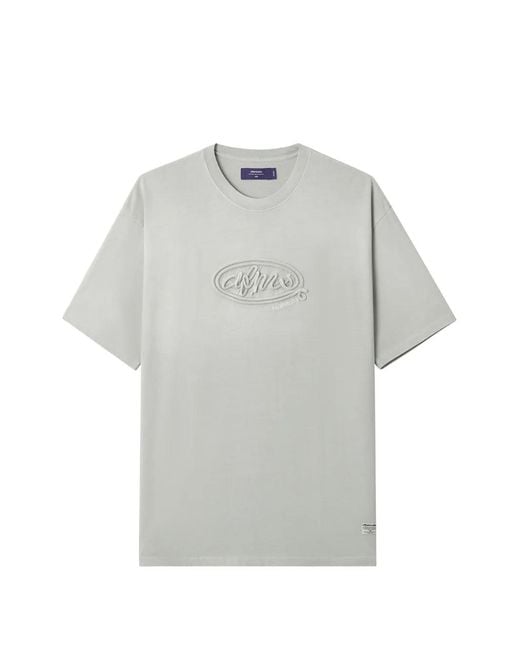 AFTERMATHS Gray Rope-Logo T-Shirt for men