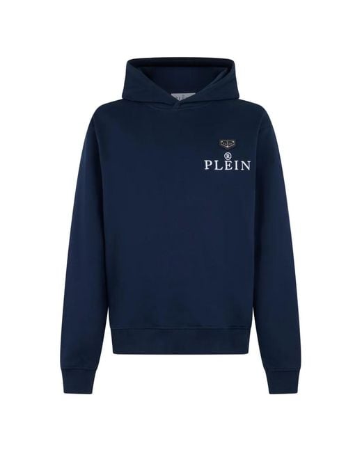 Philipp Plein Blue Hoodie Plein R for men