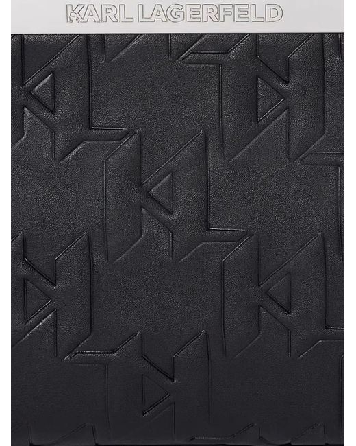Karl Lagerfeld Black Schultertasche Mit Logo-Prägung