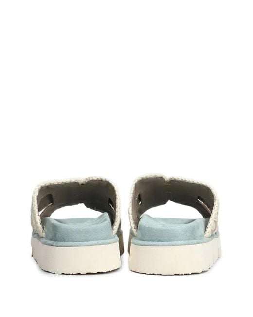 Mou White Bio Suede Sandals