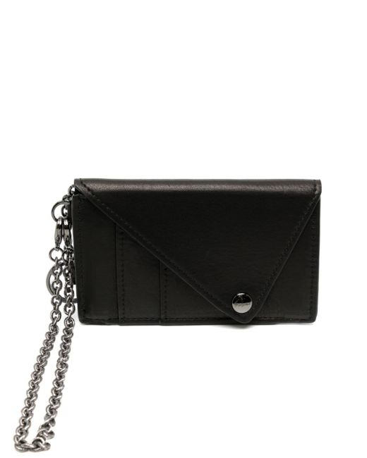 Yohji Yamamoto Black Chain-strap Leather Wallet