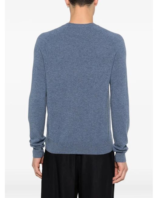 Bompard Blue Round-Neck Long-Sleeve Sweater for men
