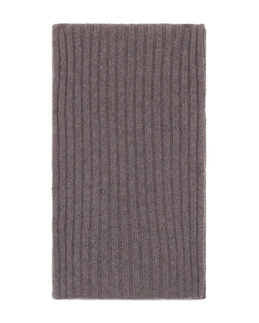 Malo Brown Ribbed Scarf